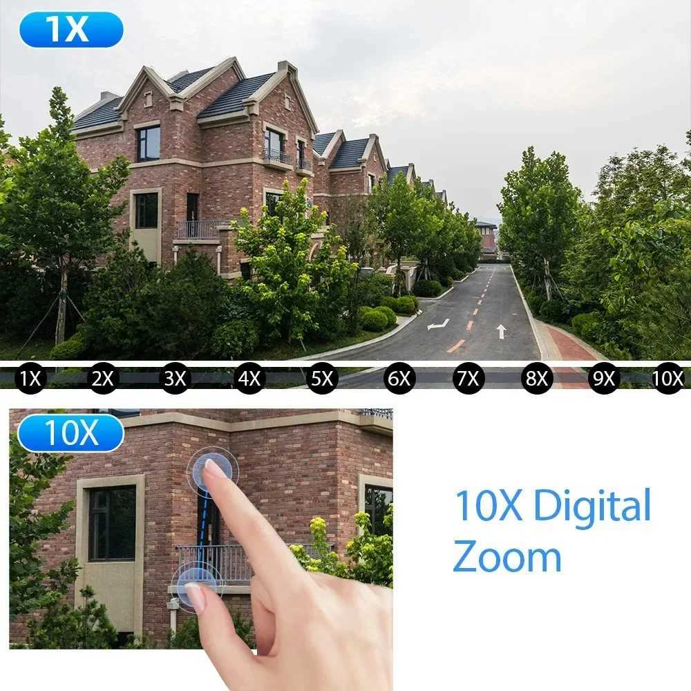 10MP Dual Lens Tuya Wifi Camera PTZ Outdoor Dual Sn 10X Digital Zo Human Detection Wireless Security Camera Surveillance Z241231
