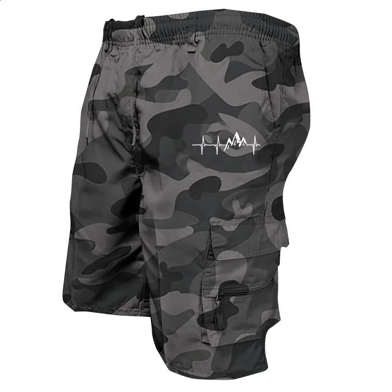 Mens casual work shorts with multiple pockets and loose handles cargo shorts outdoor sports shorts 241231