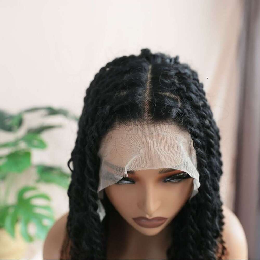 Lace Front Wig Cover T Shape Handwoven With Black Long Straight Hair And Synthetic Fiber Headband T-Shaped Lace Wig