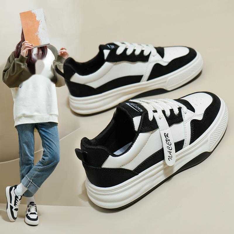 Womens Shoes Spring New Student Korean Trendy Versatile Thick soled White Shoes Spring and Autumn Casual Shoes