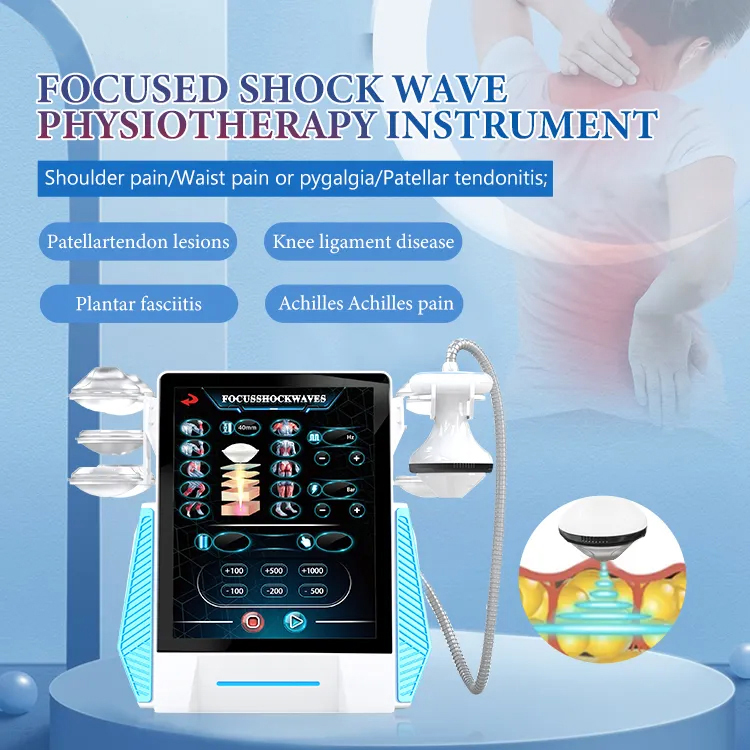 High Frequency Focused Shockwave Therapy Body Rehabilitation Pain Relief ED Treatment Shock Wave Physiotherapy Injury Rehab Machine for Athletes