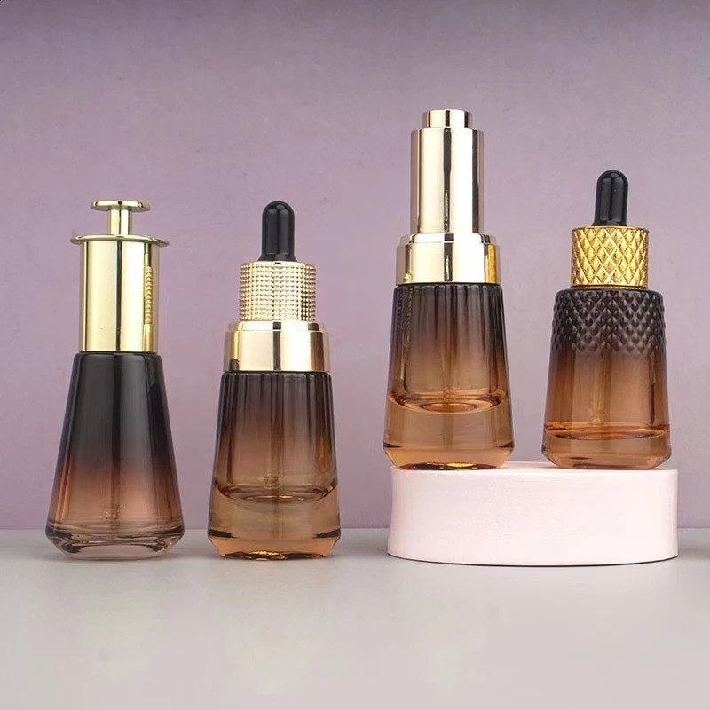 5/10/25pcs 30ml Glass Dropper Bottle Aroma Liquid Bottle Perfume Essential Oil Bottle Attar Oil Bottle Refillable 241231