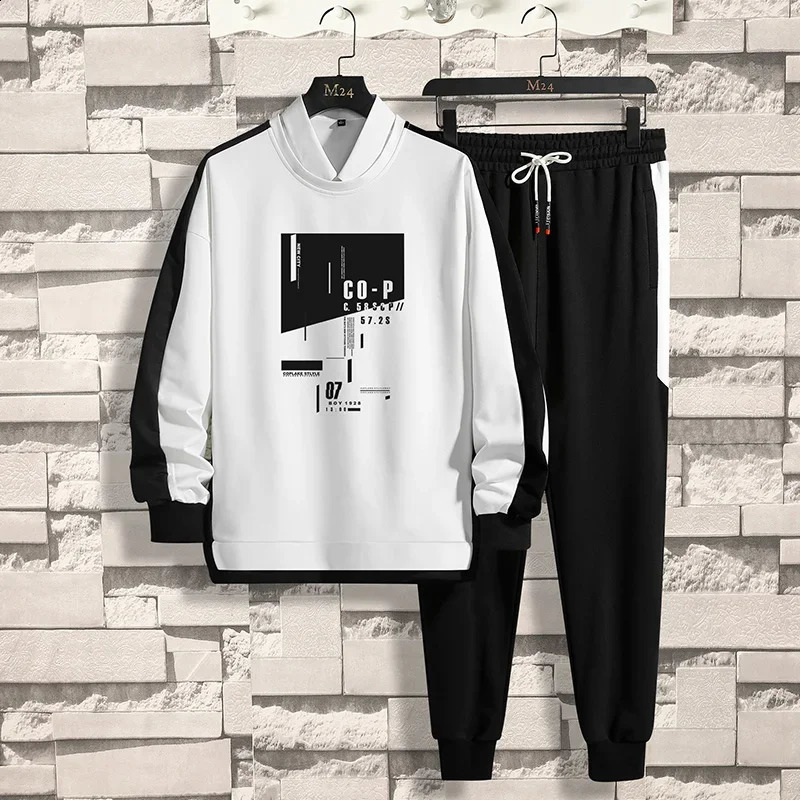 Spring and summer mens set fashion printed sportswear and sports pants two-piece set mens casual sportswear set hip-hop style sportswear 241231