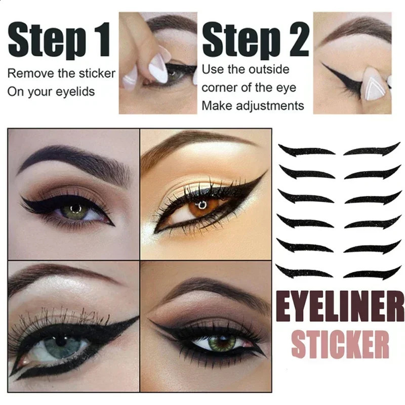 Glitter Double Eyelid set Line Stickers Eyeliner Sticker Reusable Eyes Makeup Selfadhesive Beauty Accessories 241230