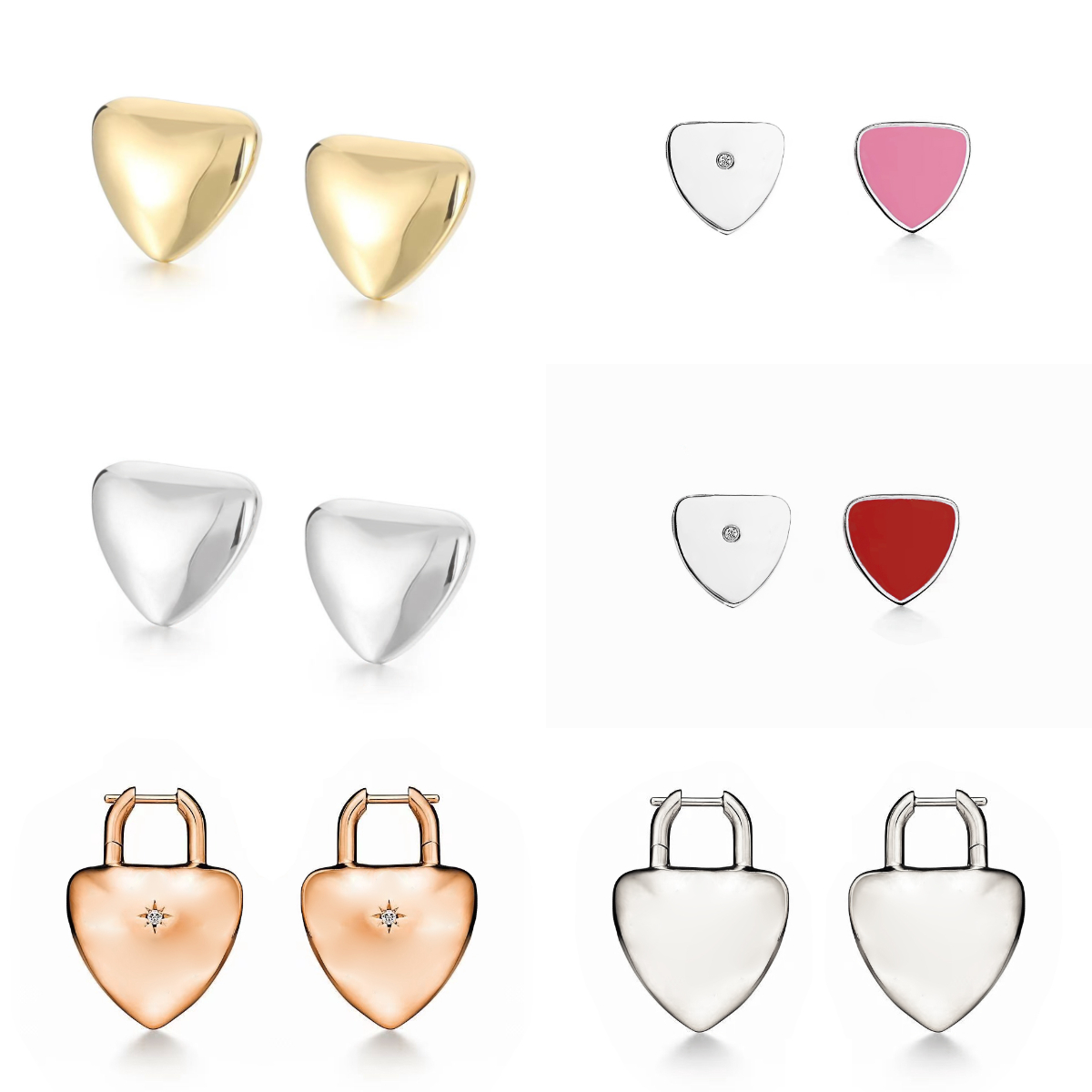 earrings designer earrings jewelry stud earrings heart earrings gold earrings Stainless Steel Silver Plated earings designer for woman fashion earring wed gifts