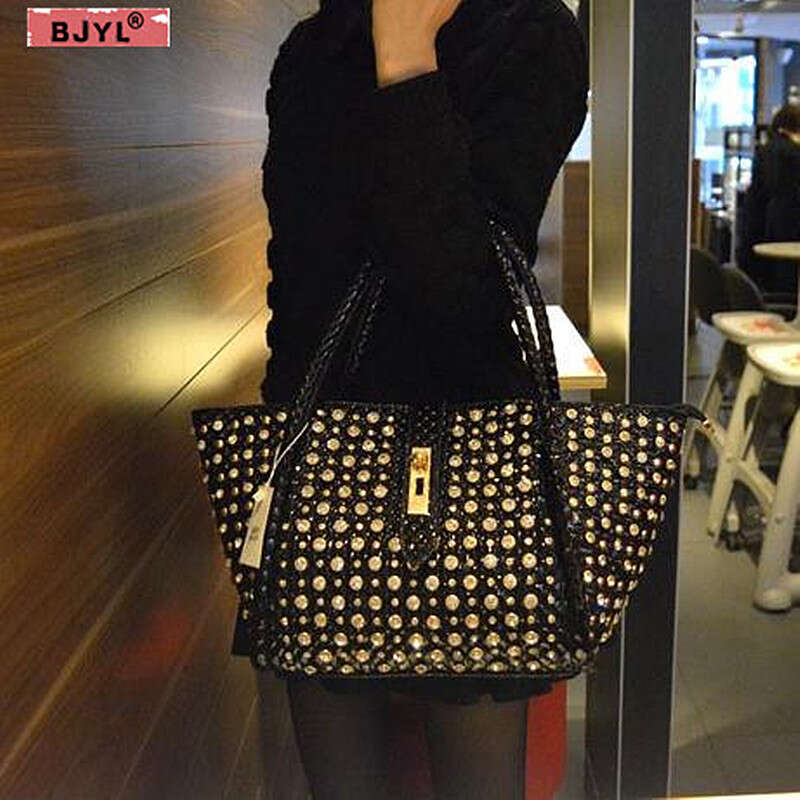 Fashion Dias Women Handbags Genuine Leather Female Dumpgs Shoulder Slung Bag Drill Lock Messenger Crossbody Bags