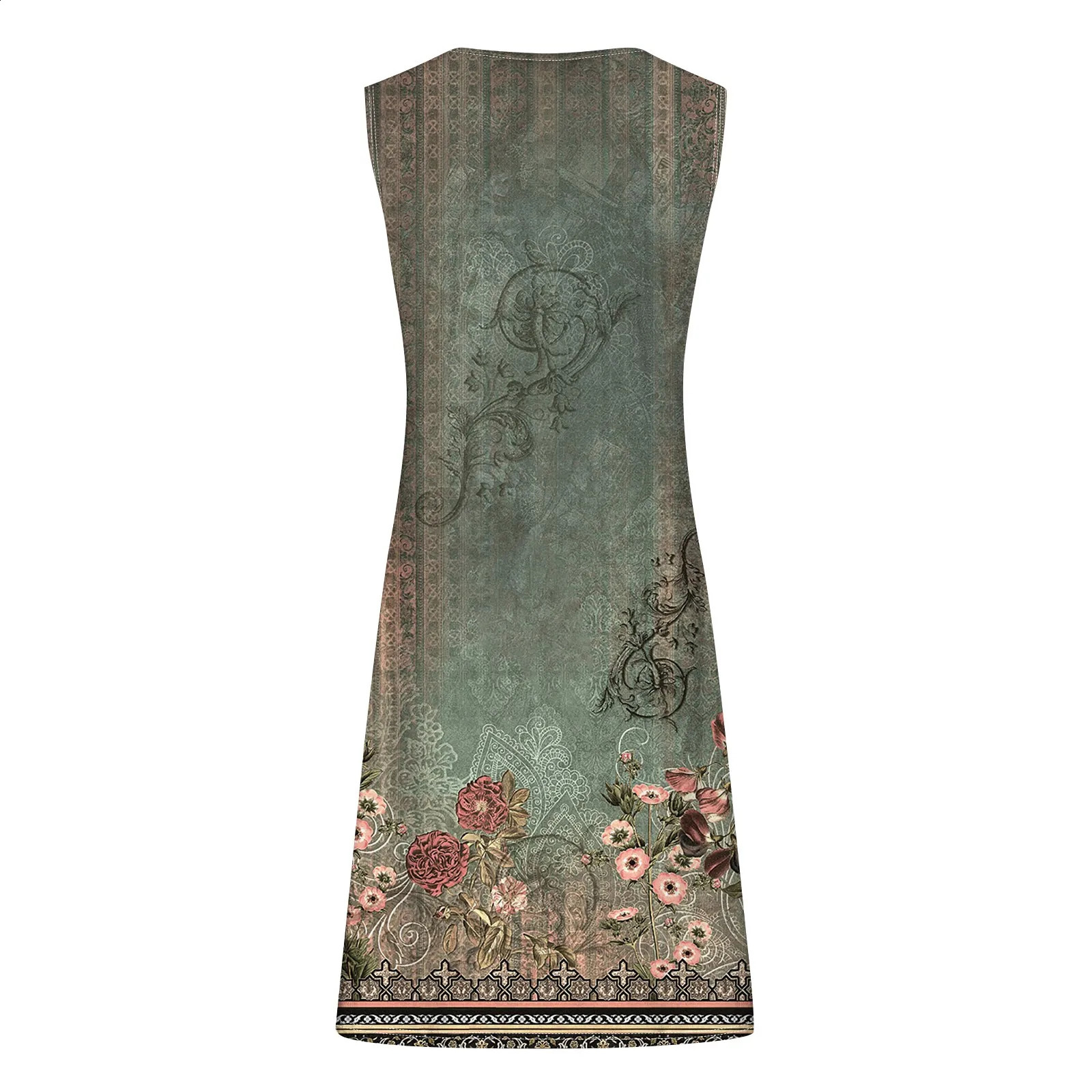 Summer Fashion Womens Flower Beach Vest Womens Bohemian Holiday Loose Leisure Sun Skirt Plus Size Womens Vest 241231