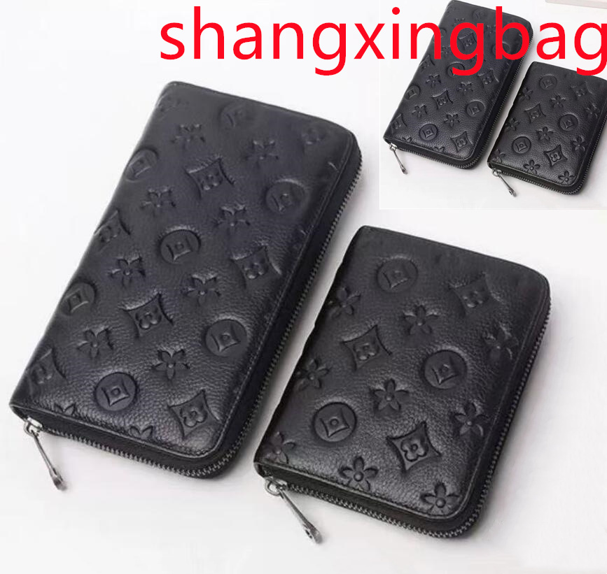 Black empreinte women clutch lady ladies long wallet pu leather single zipper wallets classical corn purse card holder holder bag