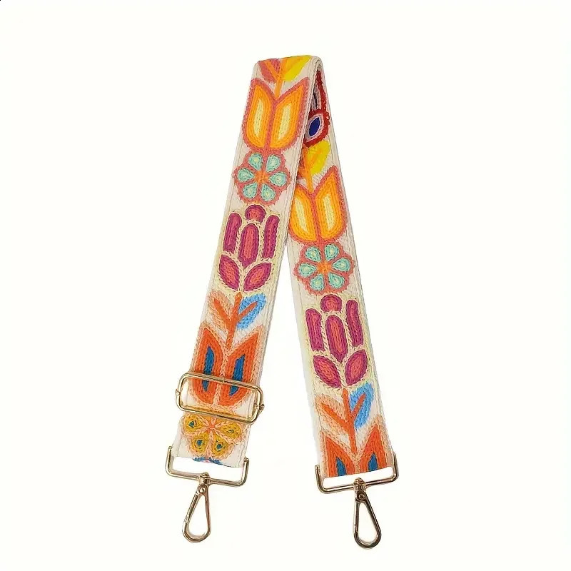 75-135cm Adjustable 5cm Width Shoulder Strap For Colorful Lace Bag With Bohemian Style Weight-reducing Cross-body Guitar Strap 241226