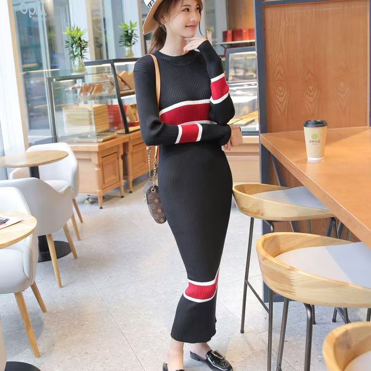 Designer Women Sweater long Dresses Knitted Soft Pullovers Cashmere Jumpers Basic Soft Render Knitwear Warm Knits Coats Vestido De Mujer Blouse Femme