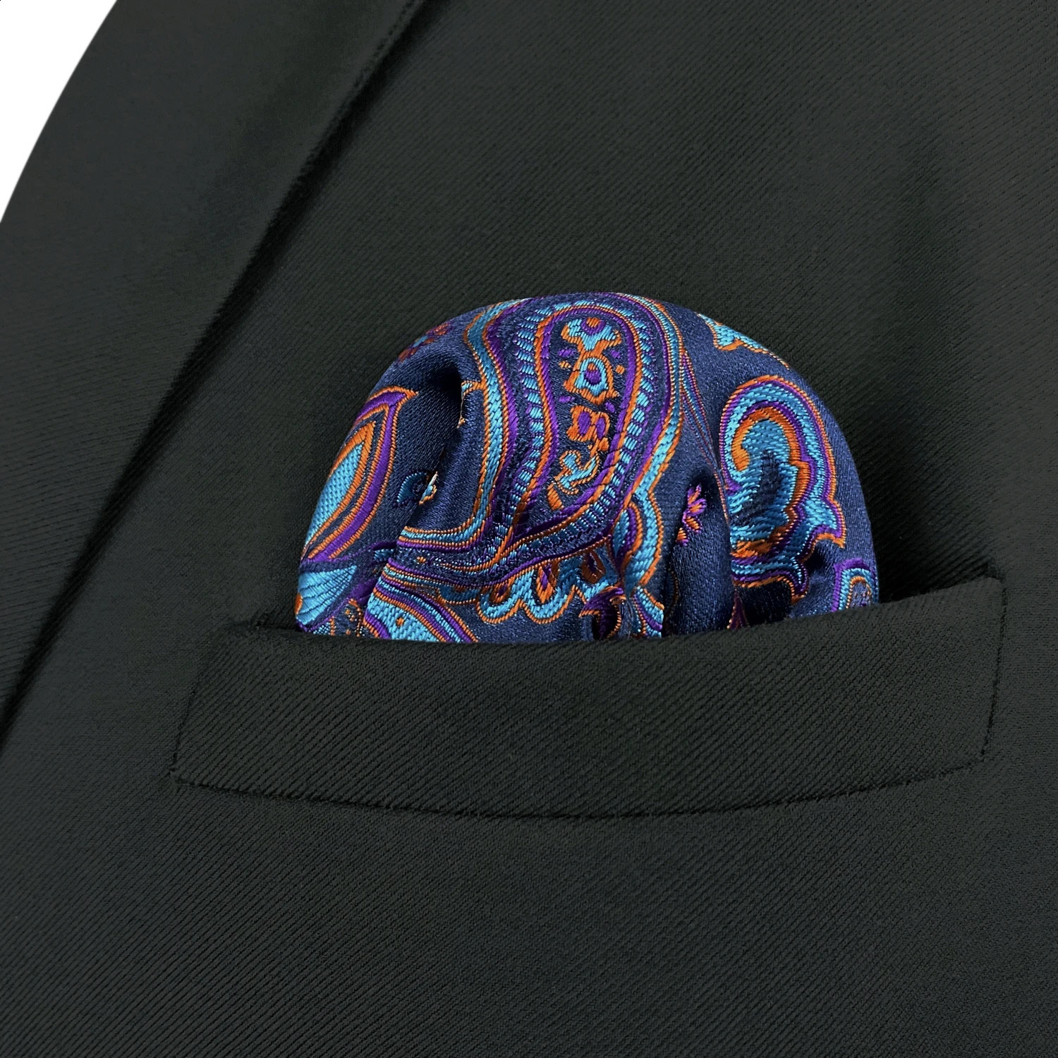 Colorful Mens Pocket Square Multicolor Dot Paisley Classic Wedding Silk Handkerchief Business Jacquard Hanky 250528