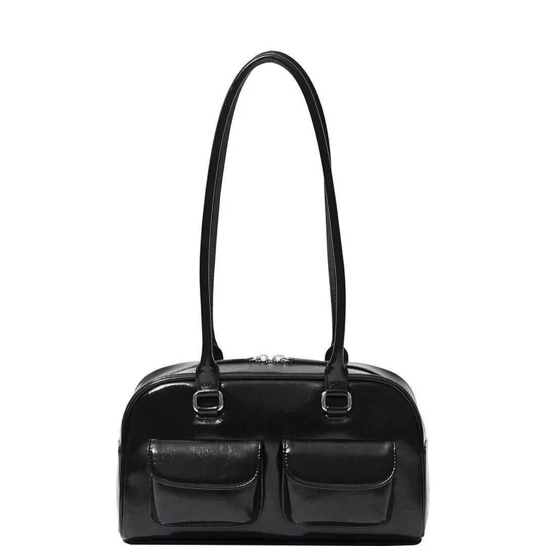 Korean Xu Yunzhen Sany Style Oil Bowling Bag Oll Bost Handbag Underarm Bag for Wen Y241231