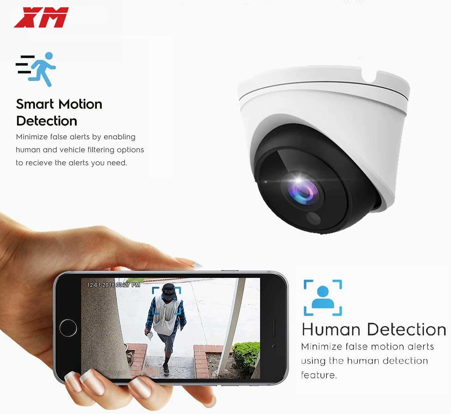 4K 8MP Outdoor 5MP/4MPP IP Camera POE Waterproof H.265 Security Surveillance De CCTV Camera with Au IR Humanoid detection Z241231