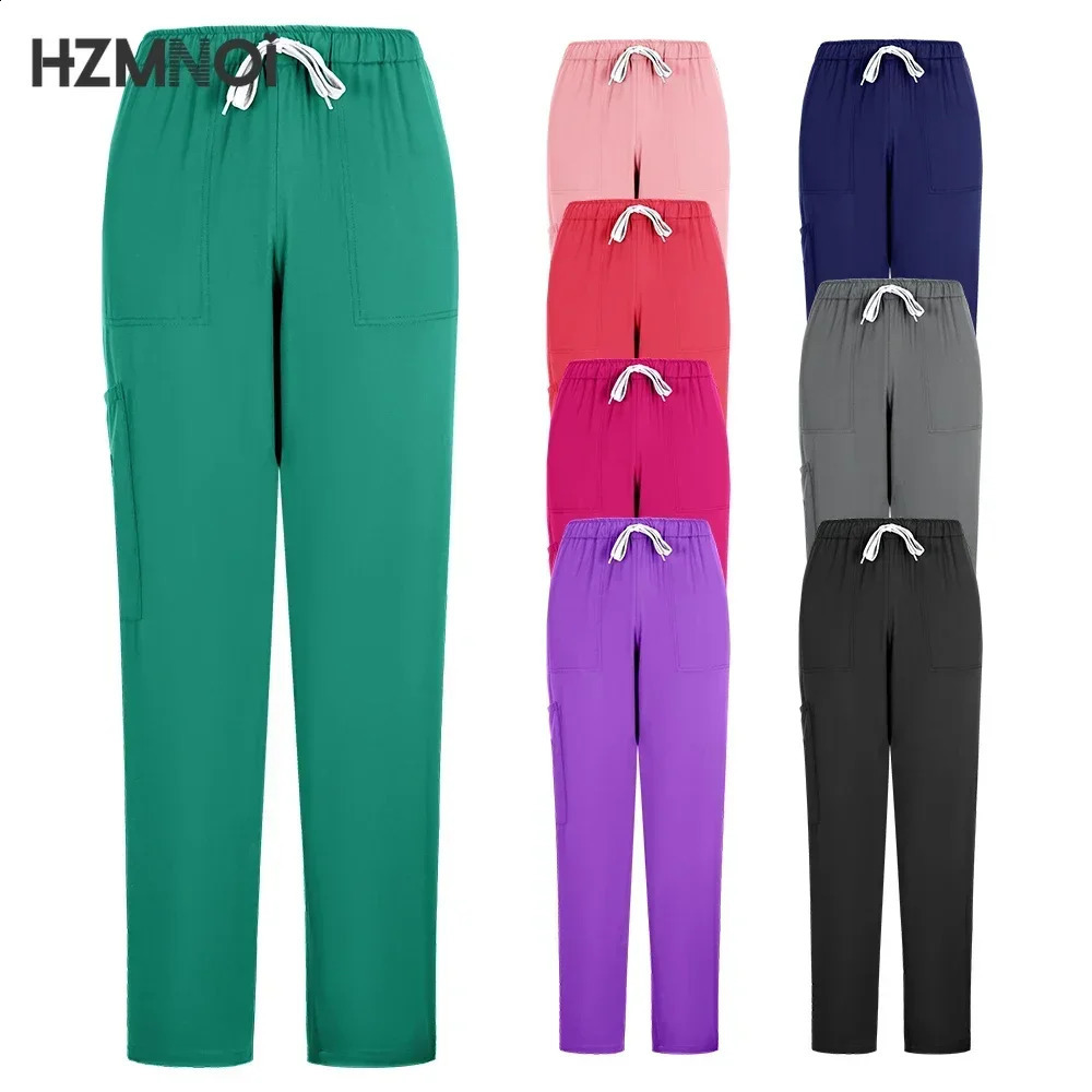 Nurse Scrubs Fashion Scrub Soft Breathable Jogger Pants Set Woman Nursing Clinical Doctor Workwear 241230