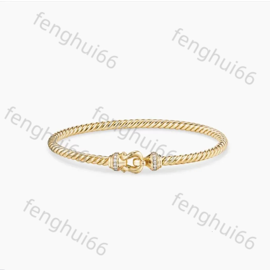 Cable Classic Retro Bracelet Designer K Gold Bracelet Fashion Accessories Punk Designer Jewelry Colorful Moissanite Jewelry Women Different Sizes D1a