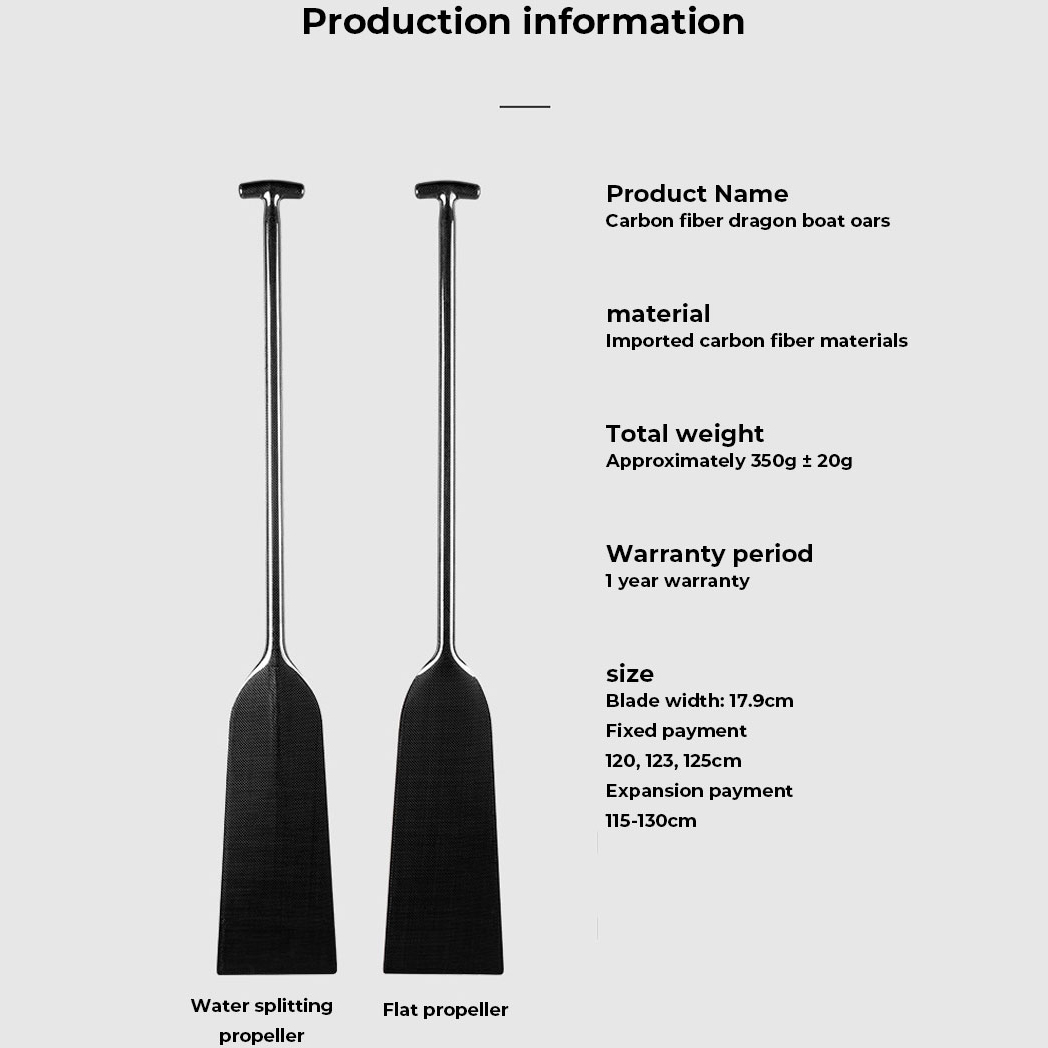 Durable carbon fiber paddles , right price, economical and durable, perfect choice for training, racing, competition events Carbon Fiber Dragon Boat P