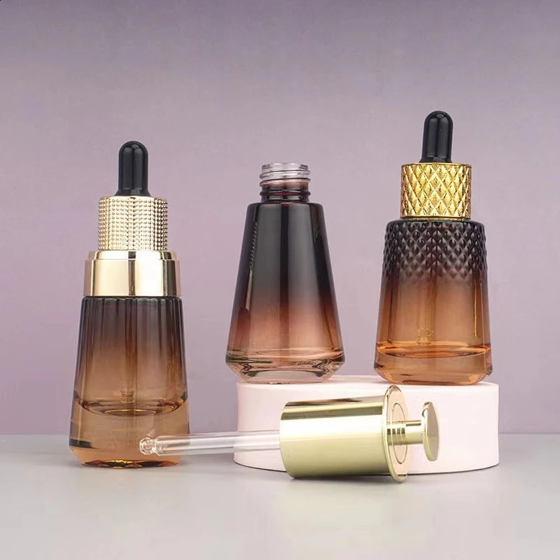 5/10/25pcs 30ml Glass Dropper Bottle Aroma Liquid Bottle Perfume Essential Oil Bottle Attar Oil Bottle Refillable 241231