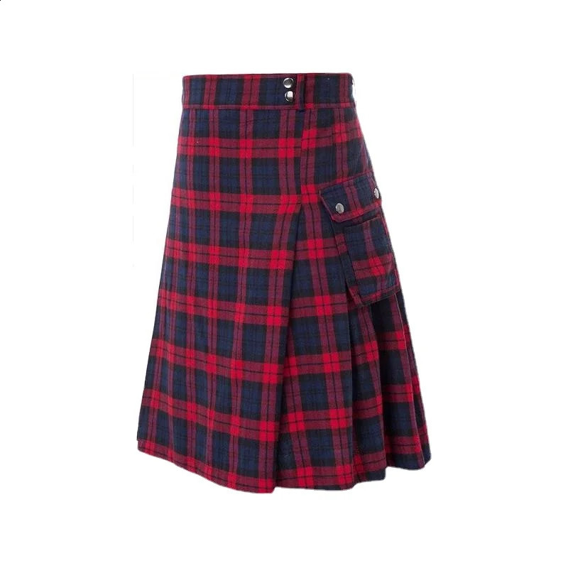 Mens Short Skirt Traditional Highland Tartan Practical Kilt 250110