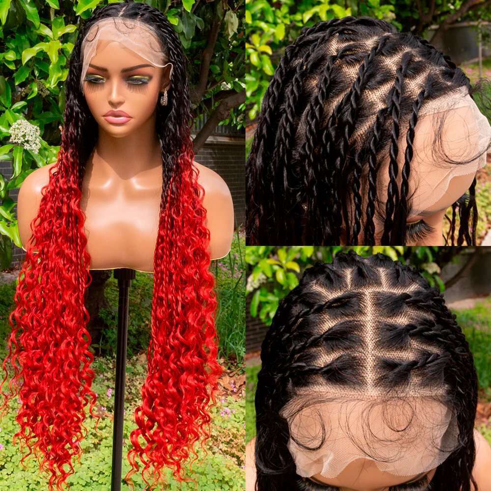 Lace Front Wig Cover T Shape Handwoven With Black Long Straight Hair And Synthetic Fiber Headband T-Shaped Lace Wig