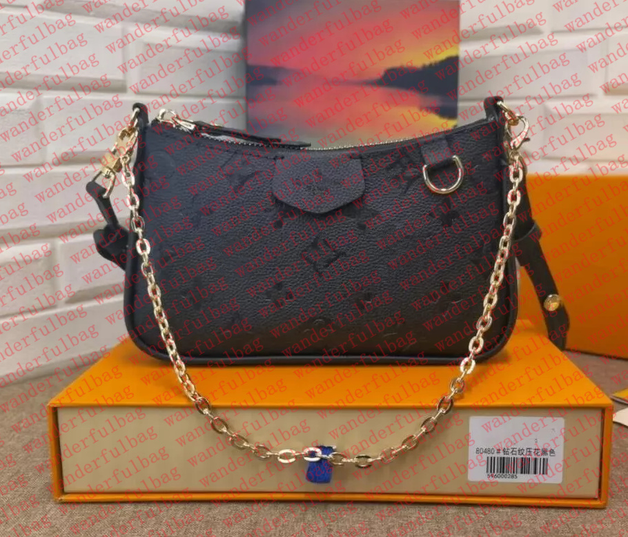 2025 Designer Emed Easy Pouch Bag Handbag Messenger Women Handbags Chain Shoulder Crossbody Bags Wallets Tote Pochette Purse