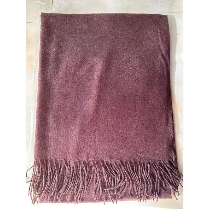 T043 cashmere solid color scarf female autumn and winter thick travel warm tassel foreign trade shawl
