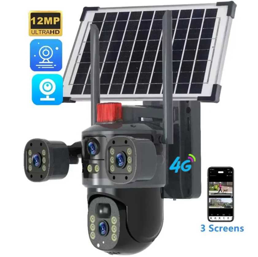 V380PRO 4G 4E 2024 hot s 12MP HD PIR human detection Outdoor ptz cctv ip wifi security 4g sim card solar panel camera Z241231