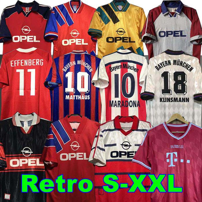 retro jerseys 94 95 96 97 98 99 00 01 2010 MARADONA final ELBER Pizarro SCHOLL Klinsmann Matthaus 1997 1999 Lizarazu Munich ROBBEN Schweinsteiger BayernS 05 06 07 08
