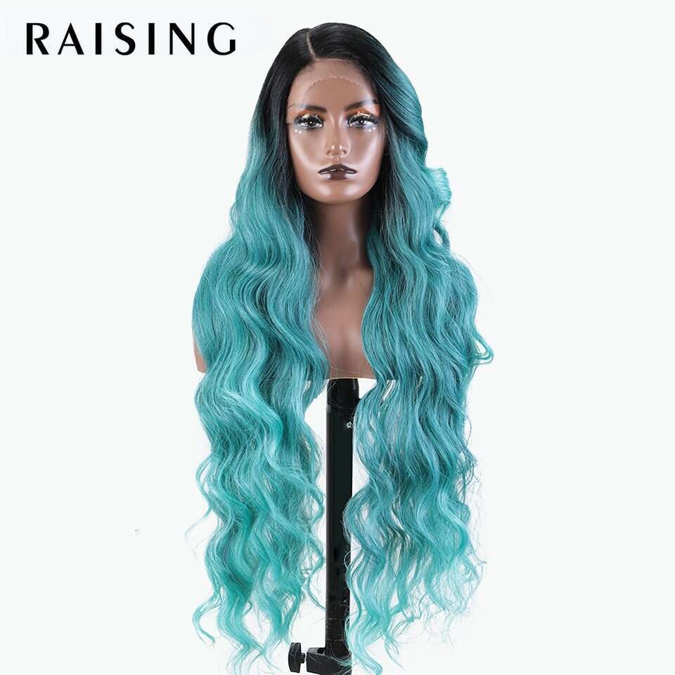 Lace Front Wig Cover T Shape Hand Woven Wig Rebecca Long Curly Hair Synthetic Headband, T-Shaped Lace