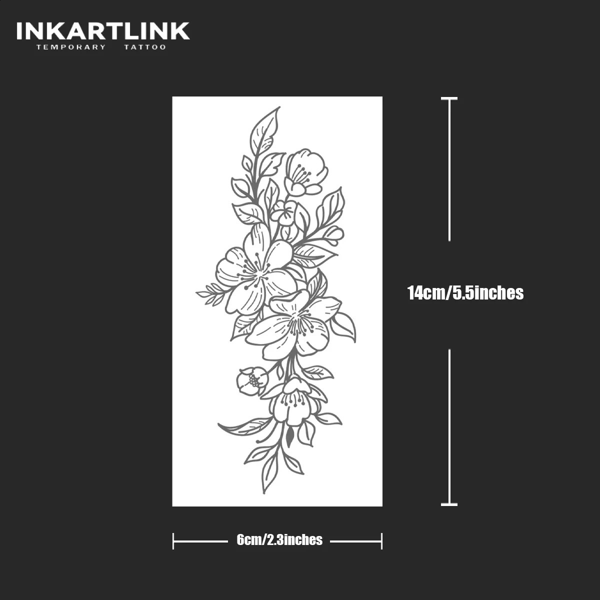 Flowers Temporary TattooLasts To 15 Days Technology Magic Waterproof Semi Permanent Sticker 241230