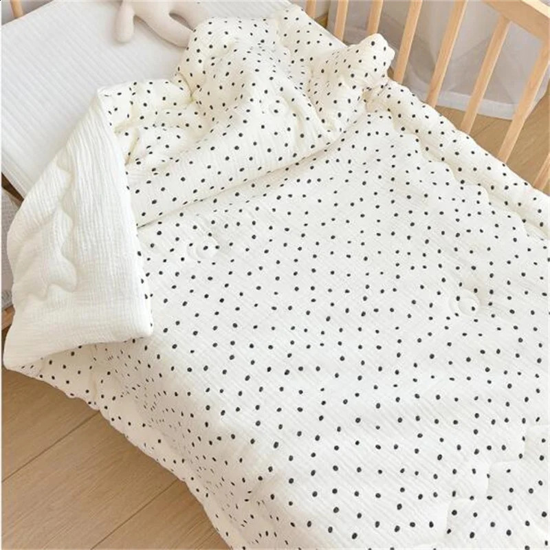 born Baby Unisex Blanket Winter Cotton Knitted Infant Bed Sleeping Covers Quilts Toddler Stroller Swaddle Wrap Bedding Quilt 241227