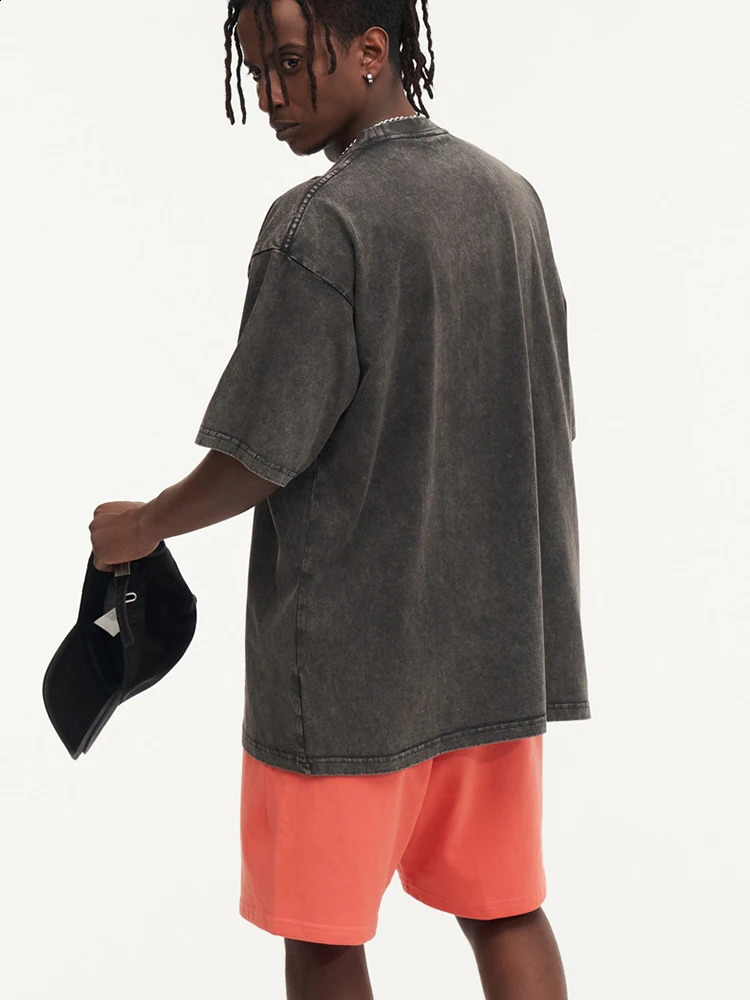 Summer womens cotton loose O-neck oversized T-shirt mens Korean Y2k top casual retro short sleeved T-shirt 241231