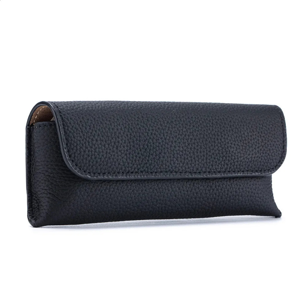 Genuine Leather Reading Glasses Bag Case For Man Women Student Sunglasses Storage Holder Pouch Eyeglasses Box Eyewear Protector 241231