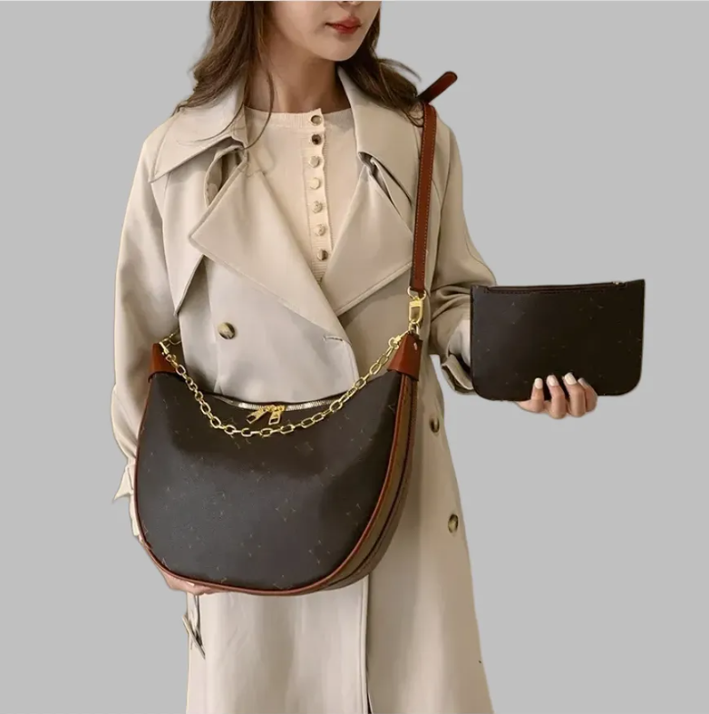 Designer bag Mirror Quality Designer Loop Bag Hobo Half Moon Bags Shoulder High Quality Genuine Leather Luxury Women Crossbody Messenger Purse Handbag With Strap
