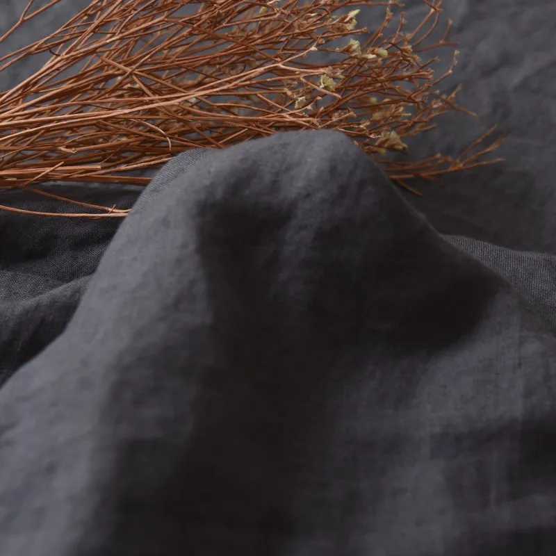 Organic linen bedding including down duvet covers and 2 low top bedding button or zipper duvet covers Y241231