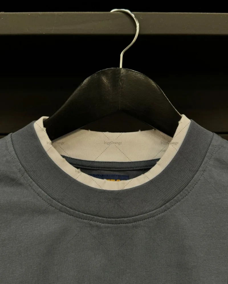 American Retro Letter Printed Longsleeved Tshirt Y2K Harajuku Punk Round Neck Twopiece Men Trendy Casual Loose Top 241223