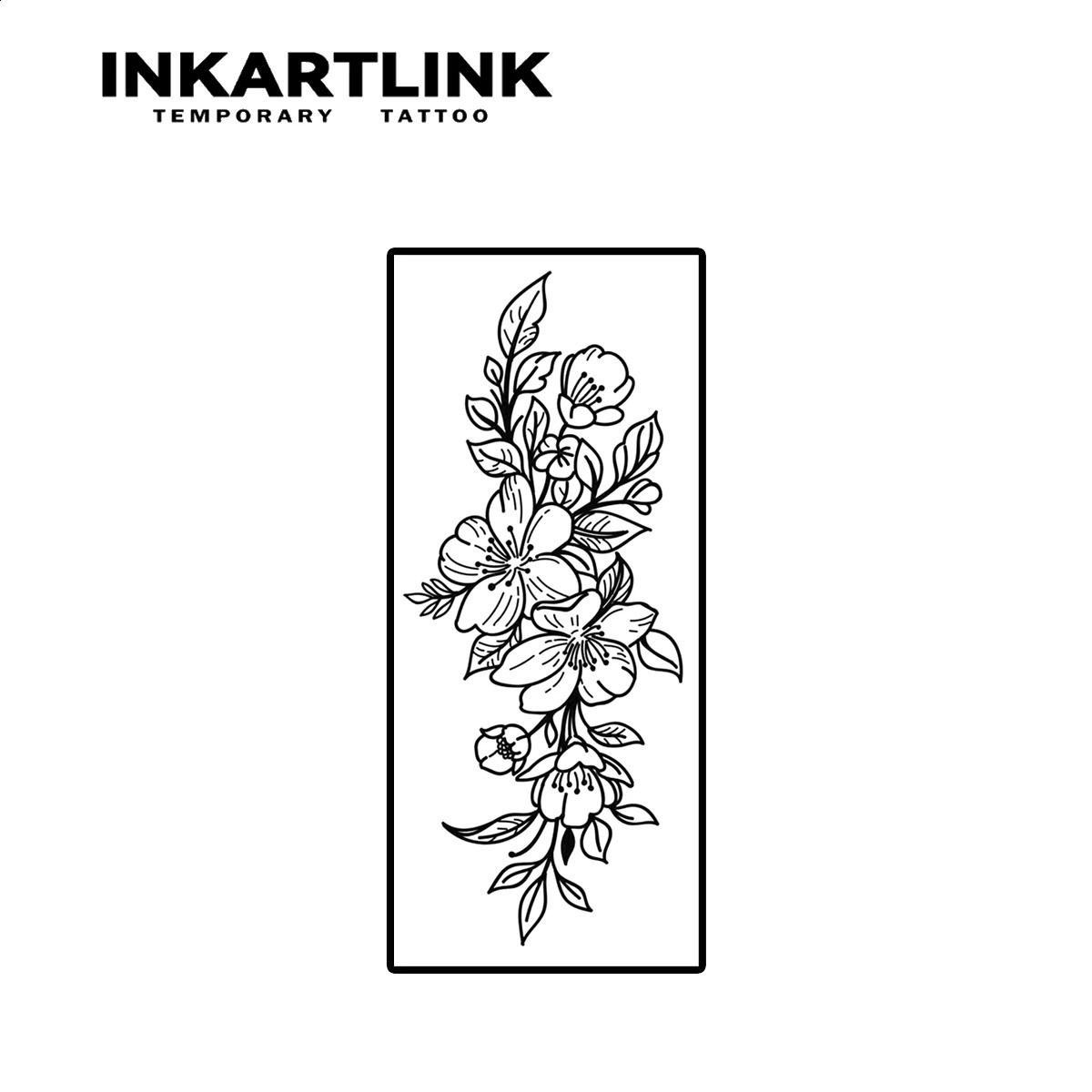 Flowers Temporary TattooLasts To 15 Days Technology Magic Waterproof Semi Permanent Sticker 241230