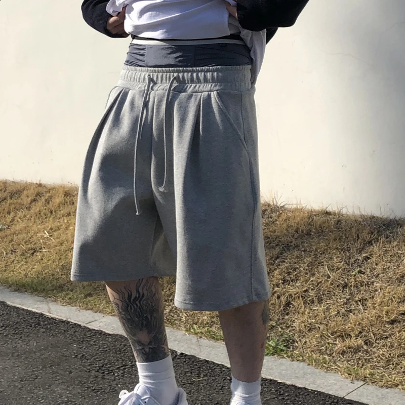 Mens summer gym fitness loose shorts casual street hip-hop exercise bodybuilding shorts 241231