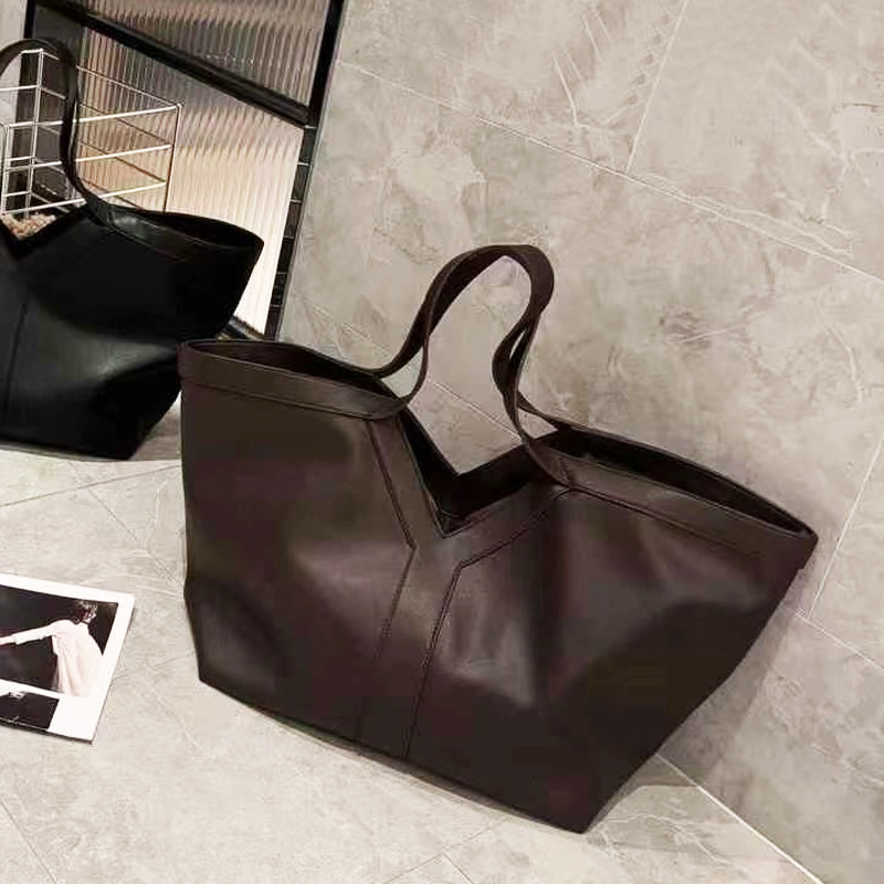 Shopping Tote Ultra Fiber Leather Large Capacity Inner Handheld Single Shoulder Underarm Bag