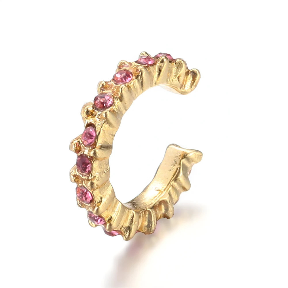 Bohemian Not Pierced Ear CZ Cuff Earrings Cubic Zirconia Round Clip Earring Fashion Women Jewelry Party 241225