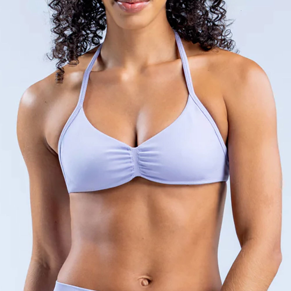NCLAGEN Strappy Bra Gym Top Women High Support Impact Thin Strap Halter Sports Seamless Bras Scrunch Workout Yoga Tank