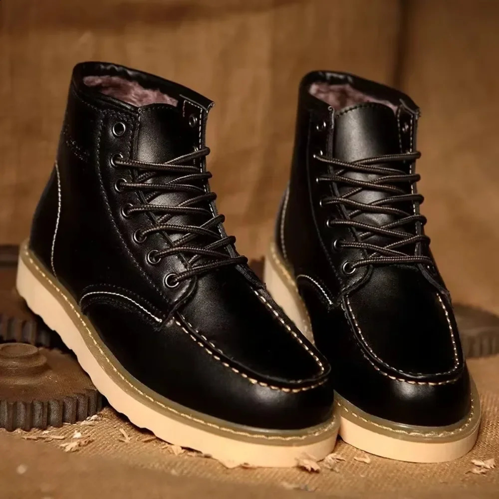 Men Ankle Boots Elevator Shoes Hidden Heels High Soft Leather Heightening for Man Increase Insole Warm Height Male 241225