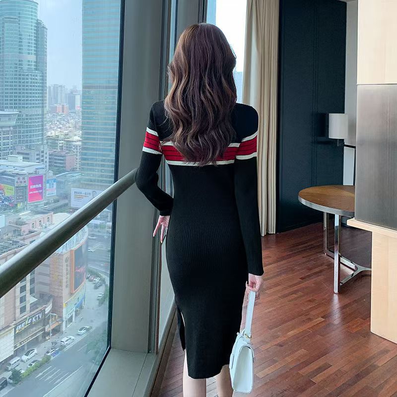 Designer Women Sweater long Dresses Knitted Soft Pullovers Cashmere Jumpers Basic Soft Render Knitwear Warm Knits Coats Vestido De Mujer Blouse Femme