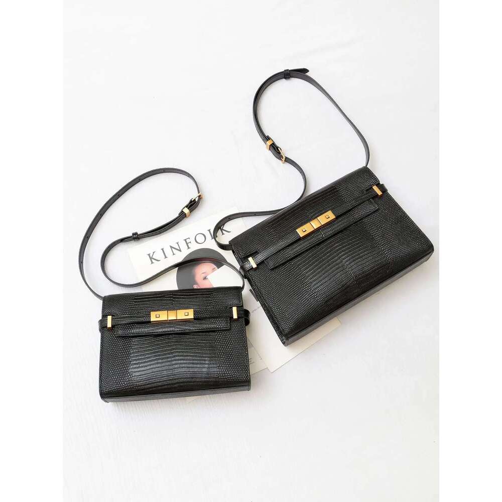 Genuine Leather Crocodile Handbags 2024: Classy Black Shoulder Bags For Women