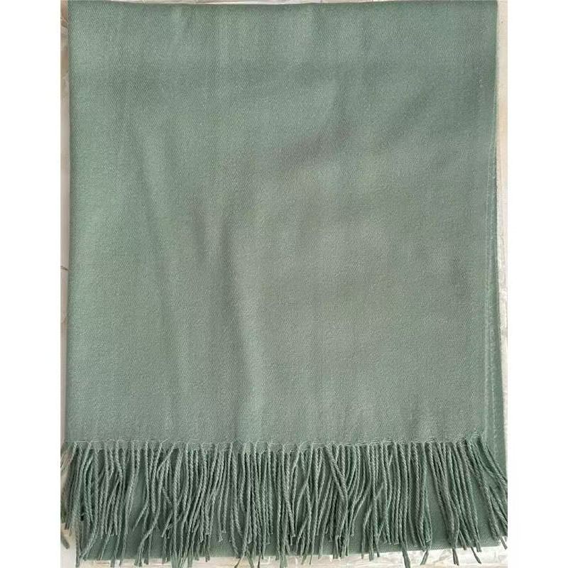 T043 cashmere solid color scarf female autumn and winter thick travel warm tassel foreign trade shawl