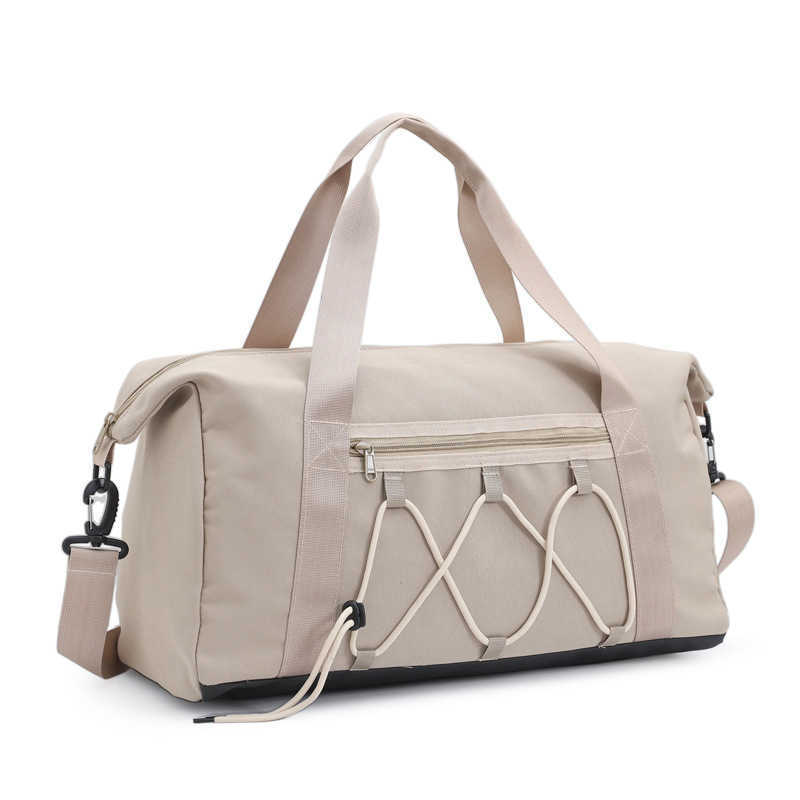 Fitness Bag Independent Shoe Compartment Large Capacity Travel Bags Exercise Training Bag Lightweight Luggage Hand-held Short Distance Travel Bag 2409