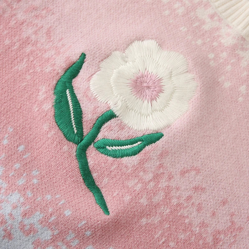 HELIAR Women Flower Embroidery Gradient Sweet Sweater Vest ONeck Casual Harajuku Pullovers Sleeveless Knitted Vest Top Summer 241231m