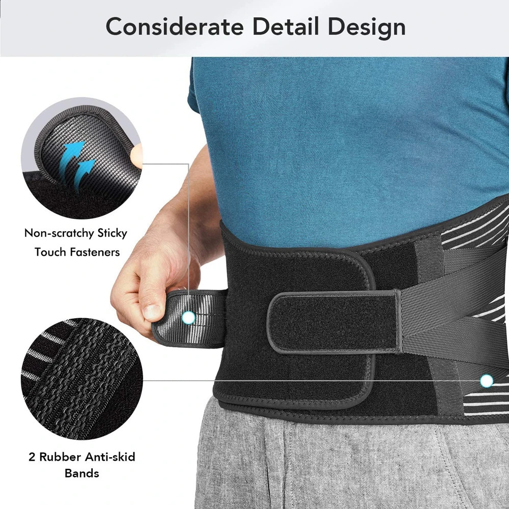 Double Pull Back Lumbar Support Belt Waist Orthopedic Corset Spine Decompression Waist Trainer Brace Home Gym Back Pain Relief 241231