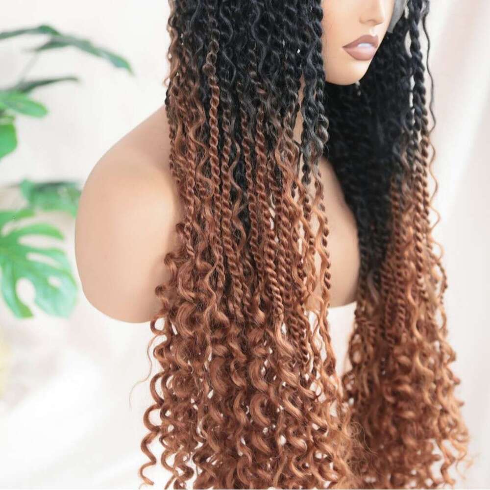Lace Front Wig Cover T Shape Handwoven With Black Long Straight Hair And Synthetic Fiber Headband T-Shaped Lace Wig