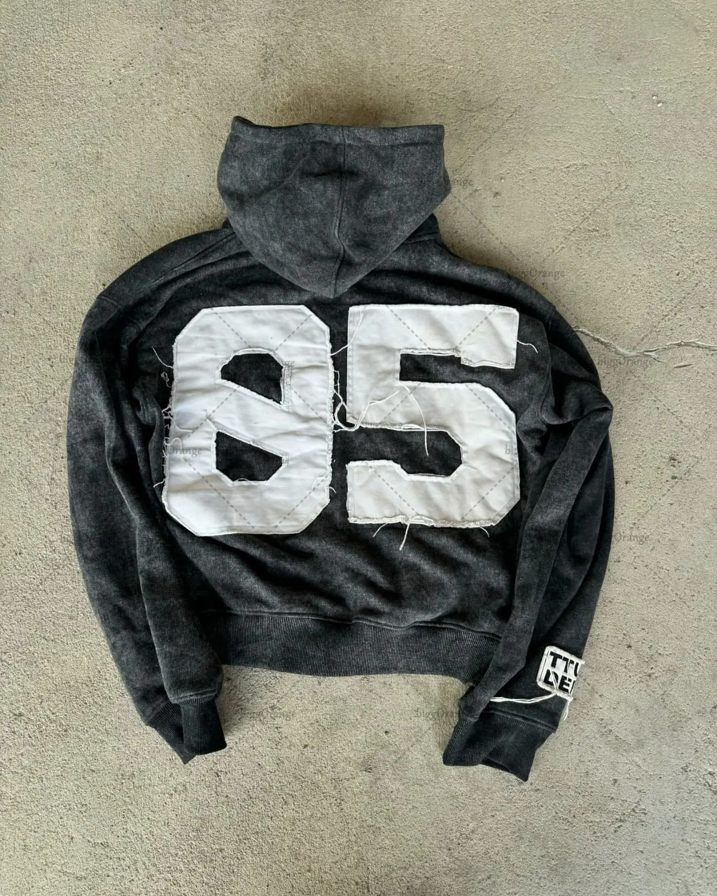 Letter Embroidery Simple Oversized Hoodie Women Y2K American Retro Clothing High Street Fashion Zipper Sweatshirt Men 241231