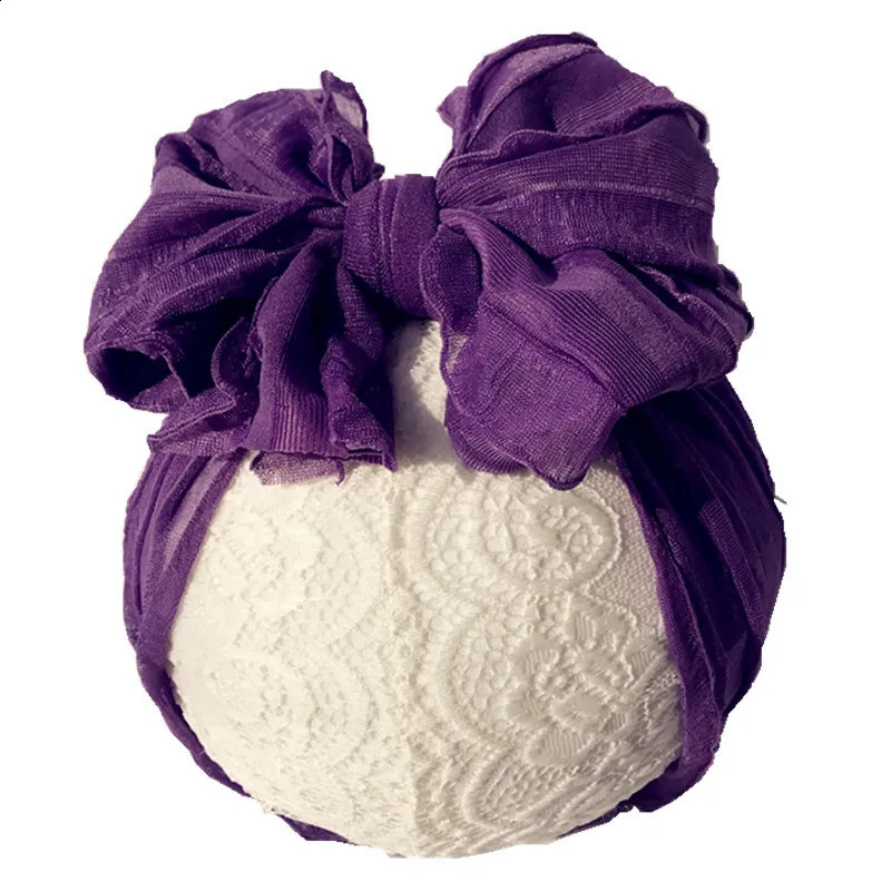 Oversize Lace Bow Baby Headband Wide Soft Flower Silk Hairband for Girl Headwear Children Knot Turban bor Infant Headwrap 241230